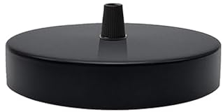 LEDSone Schwarze Deckenrosette, perfekt für Stoff-Flexkabel, Deckenleuchte aus Metall mit Zubehör für Decken- und Wandleuchte. (120MM 1PK)