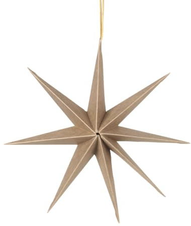 broste Copenhagen Star Christbaumschmuck L Natural Brown 50cm