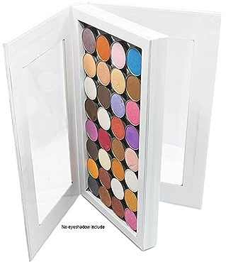 Coosei Starke magnetische vertiefte Lidschatten-Palette, Make-up, Lidschatten, extra groß, leer, helles Weiß