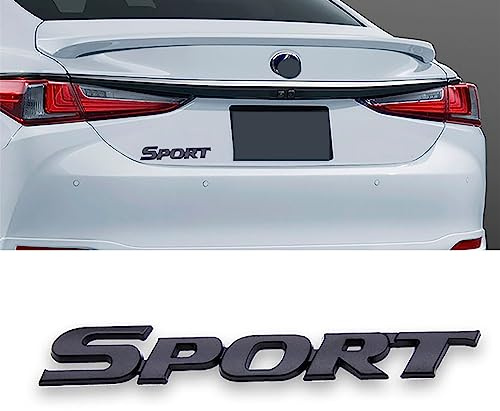 ZKFAR Pack-1 Auto Badge Aufkleber, Auto Seite Hinten Emblem, 3D Metall Sport Aufkleber, Personalisieren Sport Emblem Aufkleber, Auto Außen Dekoration Zubehör, Fit für Auto LKW SUV (Schwarz)