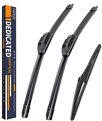 Replacement for Hyundai Santa Fe 2019-2023, Kia Sportage 2023,Hyundai Elantra GT 2018-2020 Silent Wipers -FAPIUO Front and Rear Windshield Wipers 26+16+12 Full Blade Set (3 Pack) U/J HOOK
