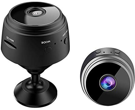 Cyrank Indoor-Überwachungskamera, Babyphone, Heimkamera, Türkamera, Winzige Kamera, Nachtsicht, Bewegungserkennung, HD, Kabellose Fernüberwachungskameras Versteckte Kamera(bL)