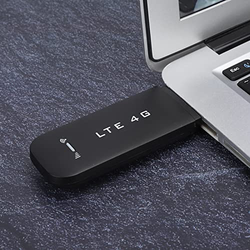 4G LTE USB WiFi Adapter,Wireless USB Network Card USB Network Adapter 100Mbps High Speed 4G LTE Adapter WiFi Modem Stick,Support 32GB Memory Card,Black