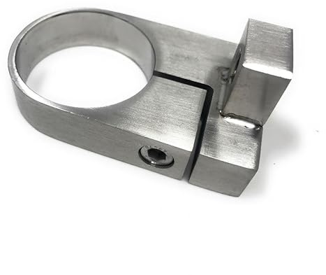Edelstahl Pfostenhalter Geländer - Wandanker für 42,4mm Edelstahl-Rohr M10 Verstellbare Wandhalterung für Rundrohr mit ein Klemmhalterung/Rohrschelle Rohrhalter V2A Bayram®