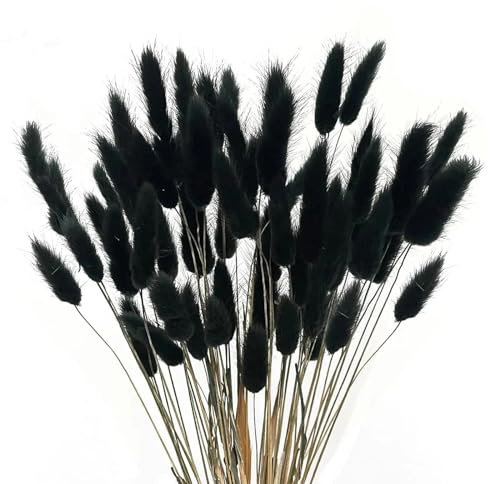 Boho Dekor,100 Stück 45 cm getrocknete natürliche Kaninchensträuße Hasenschwanzgras trockene Lagurusblume Pampasgras für Party Boho Hochzeit Heimdekoration Stil 8