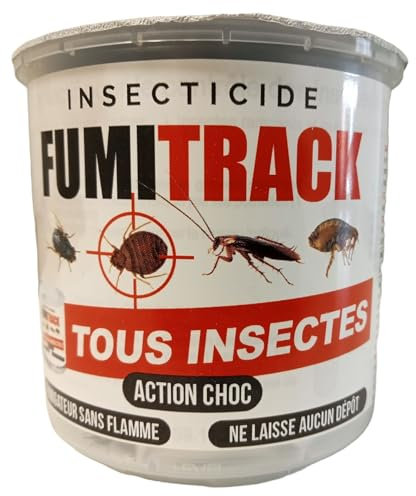 FUMITRACK Fumigène fumigateur insecticide anti punaises de lit, blattes, puces, mouches, volants et rampants sans flamme