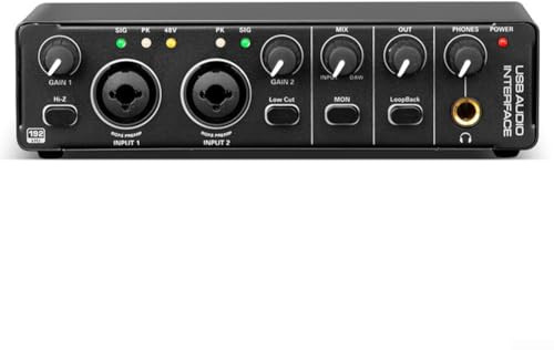SPORTARC Carte son professionnelle d'enregistrement et de surveillance de la carte son, interface audio 24 bit192 kHz pour guitare en direct
