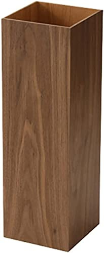 TIECHUINIUB Paragüero de madera de madera que ahorra espacio con bandeja de goteo, adecuado para puerta delantera/recibidor, nogal,