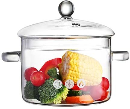Faitout en fonte émaillée avec couvercle – Anti-adhésif, multifonction pour la maison – Casserole à soupe pour cuisinières à induction