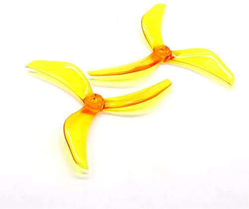 ROXENT 5X4,3X3 3-Blatt-Propeller, for RC FPV Racing Freestyle 5-Zoll-Drohnen Drohnen-Quadrocopter(3Pairs Yellow)