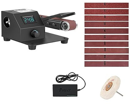 Smerigliatrice da banco, levigatrice a nastro, Levigatrice a nastro 350W Levigatrice elettrica Levigatrice Rettificatrice Levigatrice Smerigliatrice Piccola macchina a nastro di sabbia Regolazione con