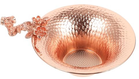 OKUMEYR Infusor De Té De Cobre Forma De Flor De Ciruelo Colador De Té Delicado Reutilizable Para Tetera Accesorio Práctico Para Infusiones Casa