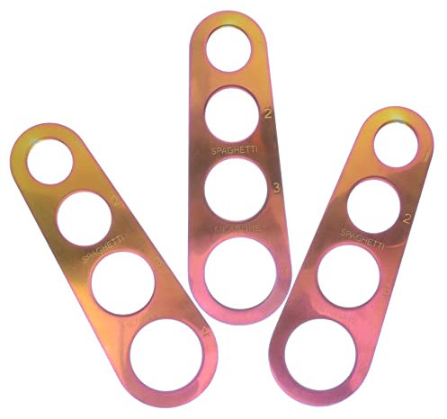 VOSAREA Spaghetti Measurer Pasta Portion Control Tool 430 Stainless Steel 4-Hole Noodle Measuring Gadget Kitchen Cooking Accessory 3pcs for Accurate Pasta Serving