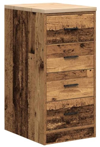 vidaXL Garagen-Aufbewahrungsschrank Altholz-Optik Massivholz Kiefer, Schrank, Werkzeugschrank, Lagerschrank, Garagenschrank, Aufbewahrungsschrank