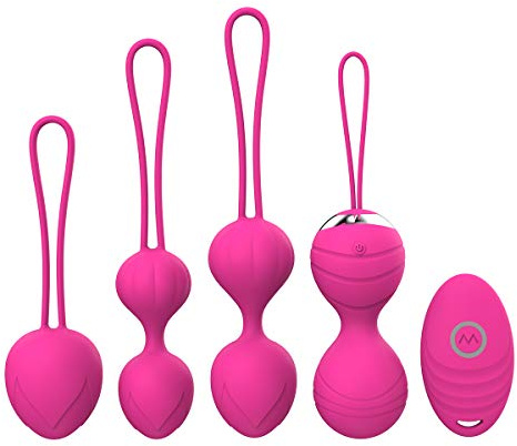 Kegel Exercise Ball Set - Ben Wa Balls for Tightening and Strengthen Bladder Control Trainer Pelvic Floor Exerciser Weight for Women Postpartum Repair (Pink)
