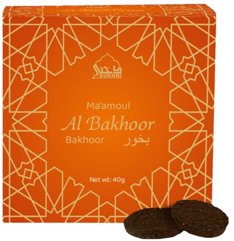 Maamoul Al Bakhoor by Dukhni | 40g Floral Bakhoor Incense | Islamic Gift | Agarwood Incense | Sweet Rose Bakhoor with Jasmine | Dukhni Bakhour Can be Used on charcoal, candle, Electric Bakhoor Burner