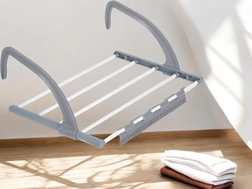 topolenashop Stendibiancheria da Balcone Bracci regolabili Facile da aprire 50x32cm Stendino esterno Appendi Biancheria da Balcone,con clip per calzini Colore Casuale (Grigio/Nero) 2406980