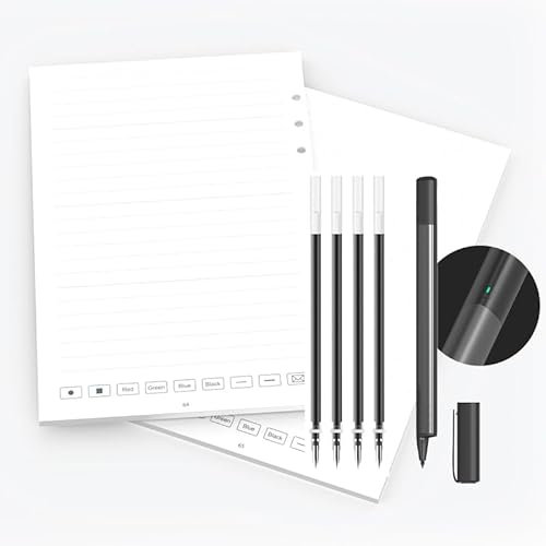 NEWYES Digital Notebook Refill Pages + 4pcs Pen Refill Syncpen 4, A5 Notebook Inside Paper