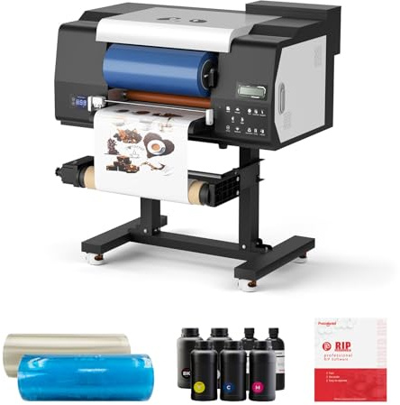 Procolored VF13Pro DTF A3 Dual XP600 UV-skrivare med bläck och film-kit, universellt hjulstativ, självhäftande utskriftsmaskin för UV-koppar DTF, glas, metall, trä, plast