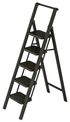 escabeau Échelle télescopique multifonctionnelle en Fer épais for intérieur, Petite échelle légère Pliable en métal escabeau Pliant(Grand)
