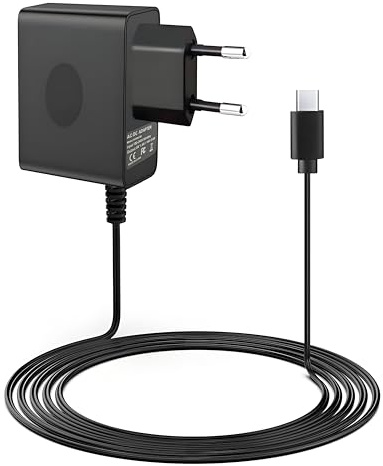 Caricatore 45W per Nintendo Switch, Switch Console/Switch OLED/Switch Lite/Switch Deck Dock/Switch Pro Controller 15V 2.6A Rapido Caricabatterie Supporto Modalità TV Alimentatore