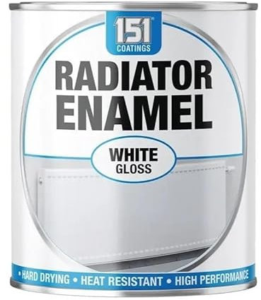 JKG Radiator White Gloss Paint 300ml – Heat Resistant Enamel for Radiators Pipes Towel Rails Metal Surfaces – Rust Protection Quick Drying High Coverage Durable Smooth White Gloss Finish Interior Use