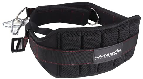 LARA STAR Cintura per squat e dip, cintura per sollevamento pesi, supporto schiena powerlifting, imbottitura per fianchi e cosce
