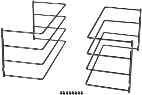 SOTECH Support de plaque de cuisson pour 4 plaques de cuisson | 364 x 140 x 182 mm, noir-chrome, pour largeur de caisson de 600 mm Support de grille - l'ordre en toute simplicité