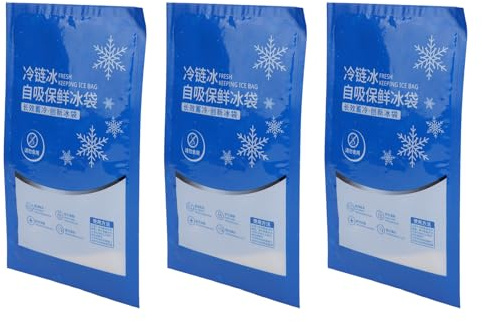 Yctze 60 Pc Pacchi di Ghiaccio Riutilizzabili per Borse per il Pranzo, Refrigeratori, Campeggio e Pronto Soccorso - Soluzione Termica a Doppia Faccia (300ML)