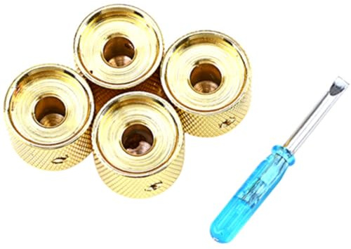 Goldene Gitarren Lautstärkeregler aus Metall, 4 Stück Gd148 | Bass und Musikinstrumente, Einfache Montage und Demontage, Passend für Gd148