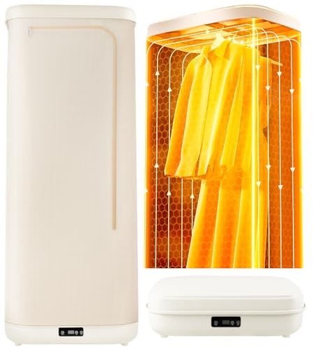 Heated Clothes Airer, 1000W Electric Clothes Dryer Indoor Garment Drying Machine, Portable Heated Dryer for Apartments, Travel, RV, Home Use | Quick-Dry 10kg Capacity for Delicates & Daily Laundry