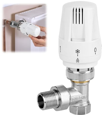 YYTECH Válvula termostática G1/2 Valvula Radiador Calefaccion con conexión roscada para radiadores
