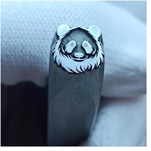 CYHTYM Schlagzahlen Schmuck, Leder, Metallstempel-Design, Stempelwerkzeug, Tiger, Löwe, Pferd, Tierschnitzerei, Stahlstempelform(Pattern5)