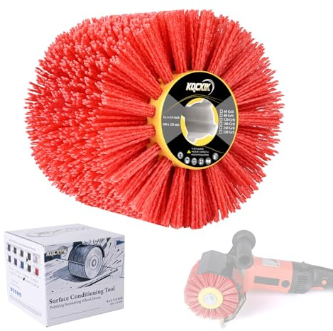 Disco abrasivo in nylon con grana 80, rosso