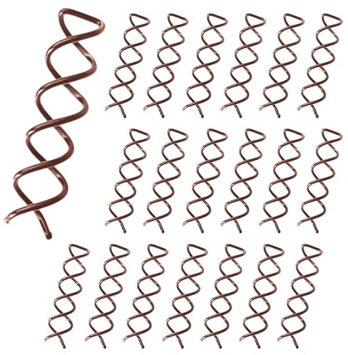 Aucuu 20 Horquillas en Espiral, Horquillas para el Pelo, Horquillas para el Cabello, Accesorios Giratorios, para el Cabello Adecuadas para Diferentes Peinados-Marrón