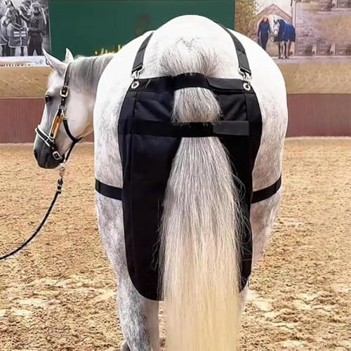 Durable Oxford Horse Manure Bag, Reusable Horse Diaper Manure Bags Pony Poop Storage Bag Catcher Equine M-anure Pouch for Riding Barn Saddle Garden, Easy Put On and Easy-to-Clean