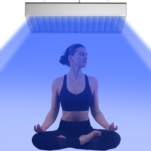 Jitesy 460nm Solarium Für Zuhause, 45W Bräunungslampe mit 225 LEDs, Gesichtsbräunung Tageslicht Faltbares Seinstellbares Ständer Und Aufhängbare Haken,Kostenloses Bräunungsserum 30ml*2