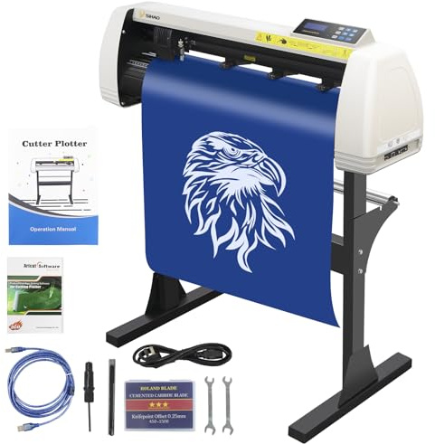 Furvveerr Plotter da Taglio 28 Pollici Plotter per Tagliare in Vinile,256MB,Plotter Stampa e Taglio,con Software e Interfaccia USB,per Auto,Segnali Stradali,Palloncini,Pubblicizzare