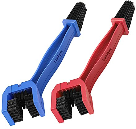 Luniquz 2pcs Cepillo para Limpiar la Cadena de Las Moto Bicicleta,Herramienta de Cepillo de Limpieza de Cadena de Bicicleta Multiusostaña para Bicicletas de Carretera MTB