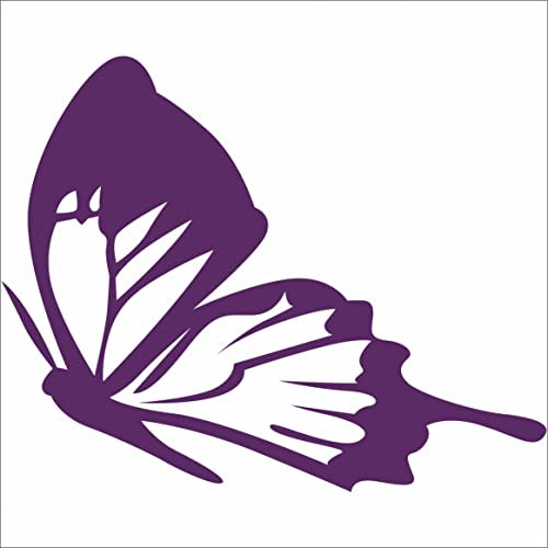 JINTORA - Autoaufkleber Tuning - Auto Aufkleber - Schmetterling - 123x99 mm - Auto Sticker Bus Fenster Heckscheibe Camper wetterfest Outdoor Sticker Auto Deko LKW Tuning Selbstklebend - violett