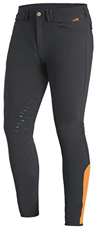 Schockemohle Herren Reithose Hero Full Seat, Herren, grau/orange, DE98 (UK34L)