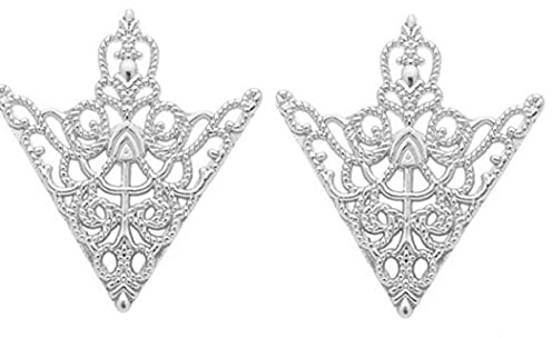 2 Unids Vintage Moda Triángulo Camisa Cuello Pin para Hombres Hojado out Crown Broche Corner Emblema Joyería Accesorios
