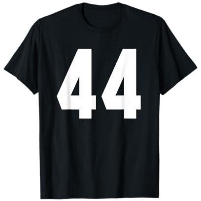 Nummer 44 Sporttrikot vorne und hinten Teamspieler T-Shirt