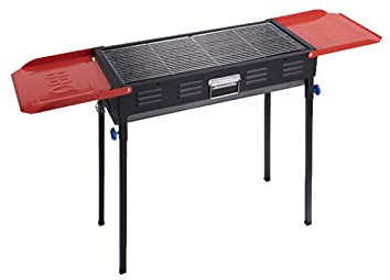 LCRACK Barbecue Grill, Ergonomie Réglable en Hauteur Barbecue avec Support, Pliable Portable Extérieur Barbecue au Charbon (Taille : Grand)