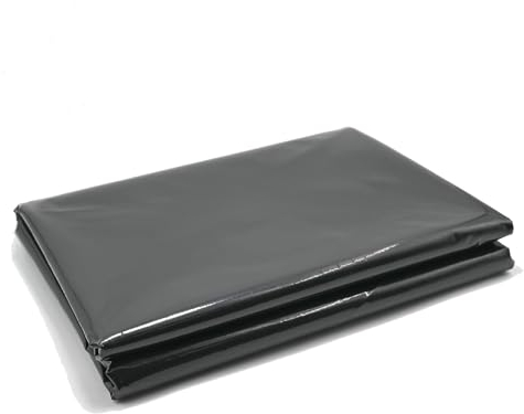 LINSOCLE Polyethylen Folie Schwarz, 2m X 6m Baufolie Schwarz - Reißfest und Wasserdicht - 4mil Plastikfolie Gartenfolie für Ground Cover im Innen- und Außenbereich und zur Unkrautbekämpfung