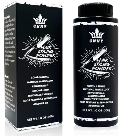 CNNY Matte Hair Styling Powder for Men, Strong Hold Volumizing Powder for Short to Medium Hair, Instant Texture & Thickening