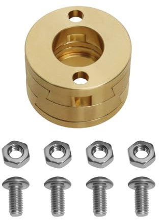 ECSiNG 16 mm runde Messingkupplung, kreisförmige Messingkupplung, 3D-Drucker-Kupplungsteile, T8 Z-Achsen-Kupplung, kompatibel mit VzBoT Vcroe3 BLV 3D-Druckern