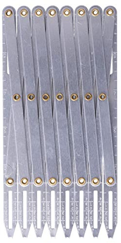 Aluminium-Nählehre, Verstellbare Länge, Multifunktionales, Rostfreies DIY-Vorhangzubehör-Lineal, äquidistantes Messmarkierungswerkzeug Zum Schnellen Auffinden der Einstellposition