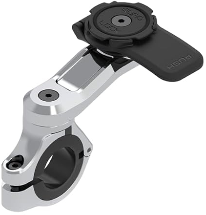 Quad Lock Handyhalterung für Motorradlenker PRO für iPhone, Samsung Galaxy und Pixel Smartphone, Chrom
