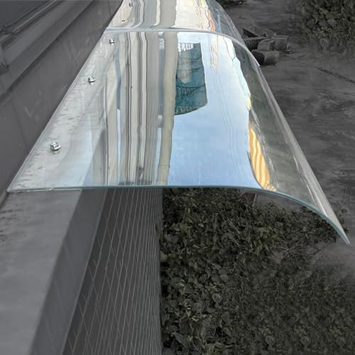 Überdachung Haustür Balkon Tür,Vordach für Haustür,Pultvordach Haustürvordach,Moderne Fenstermarkise aus 3.5 Mm Transparent Polycarbonat,Regenschutz,Schnee,Windschutz,Außenmarkise für Fenster Veranda